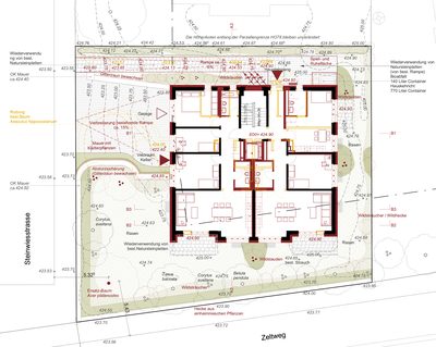 Umgebung Mehrfamilienhaus, Steinwiesstrasse