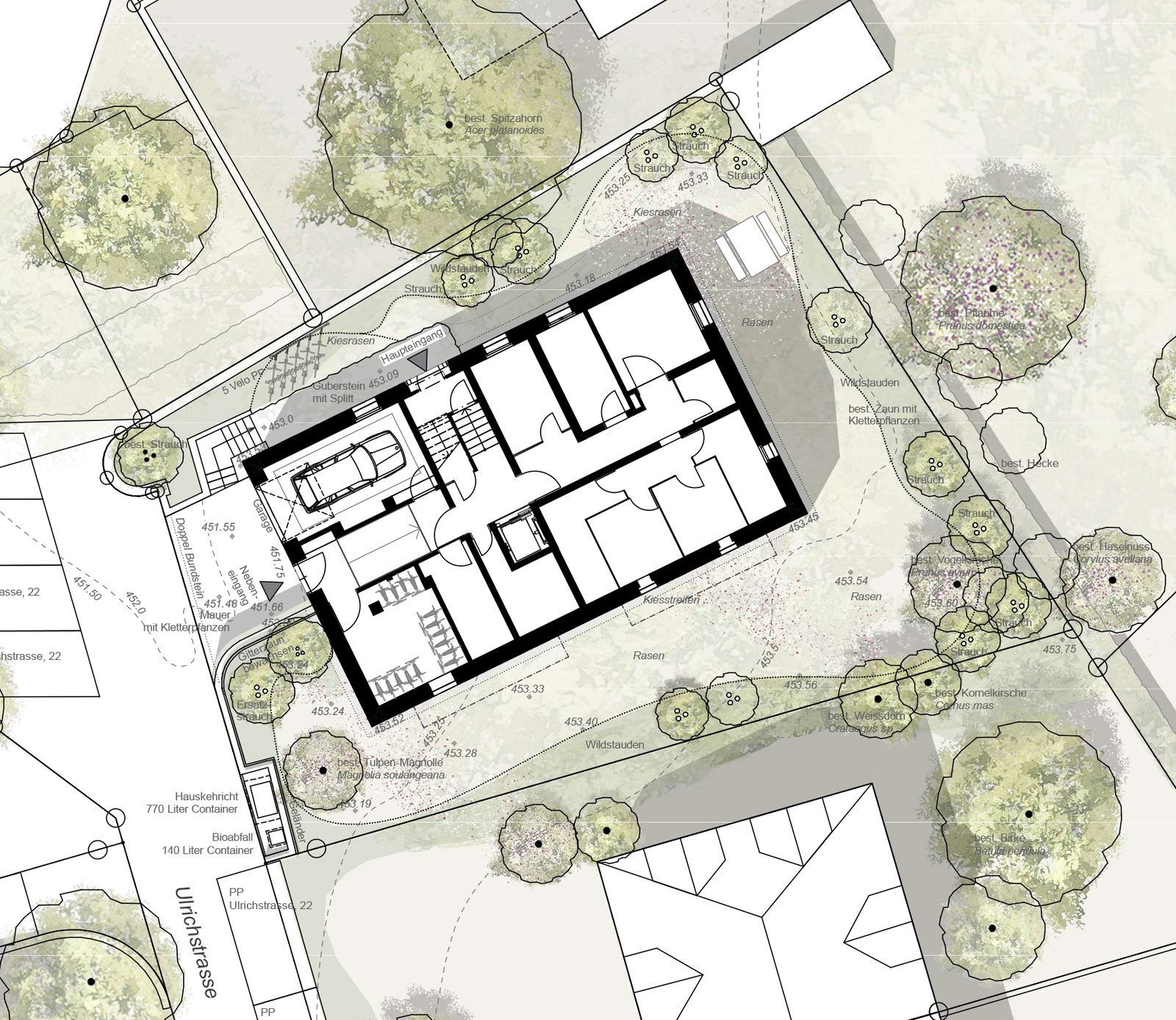 Umgebung Mehrfamilienhaus, Ulrichstrasse — Ansicht 2