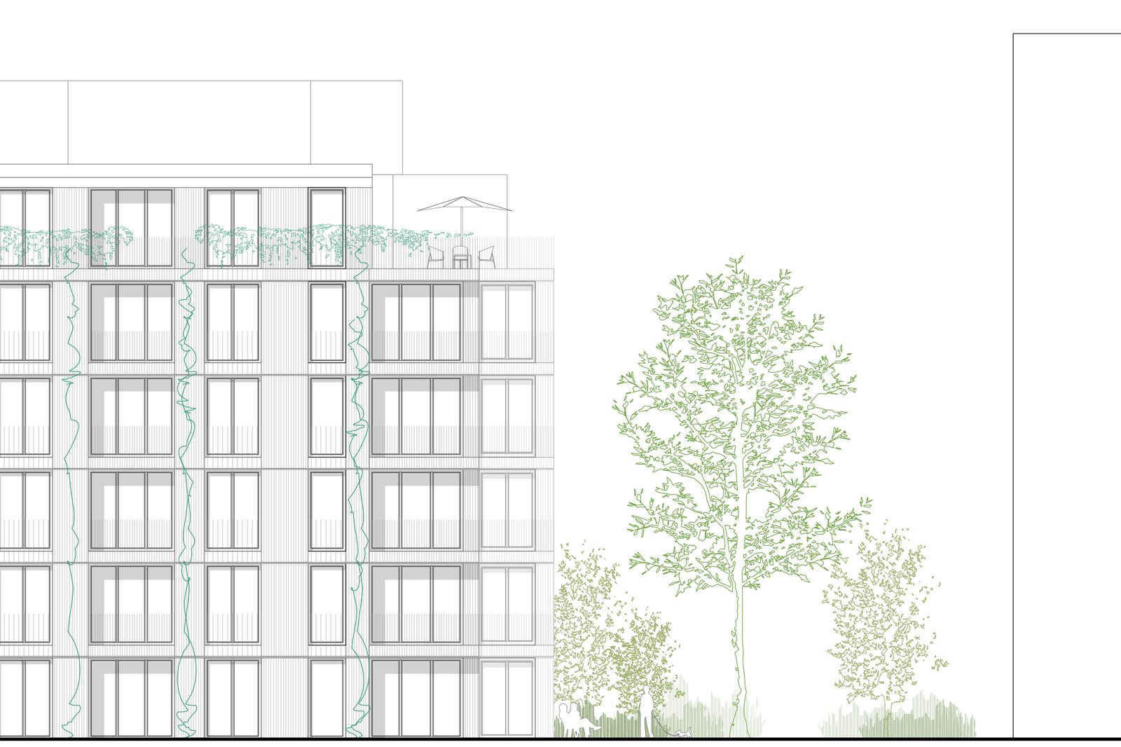 Neubau Wohnsiedlung Heidi Abel — Ansicht 3